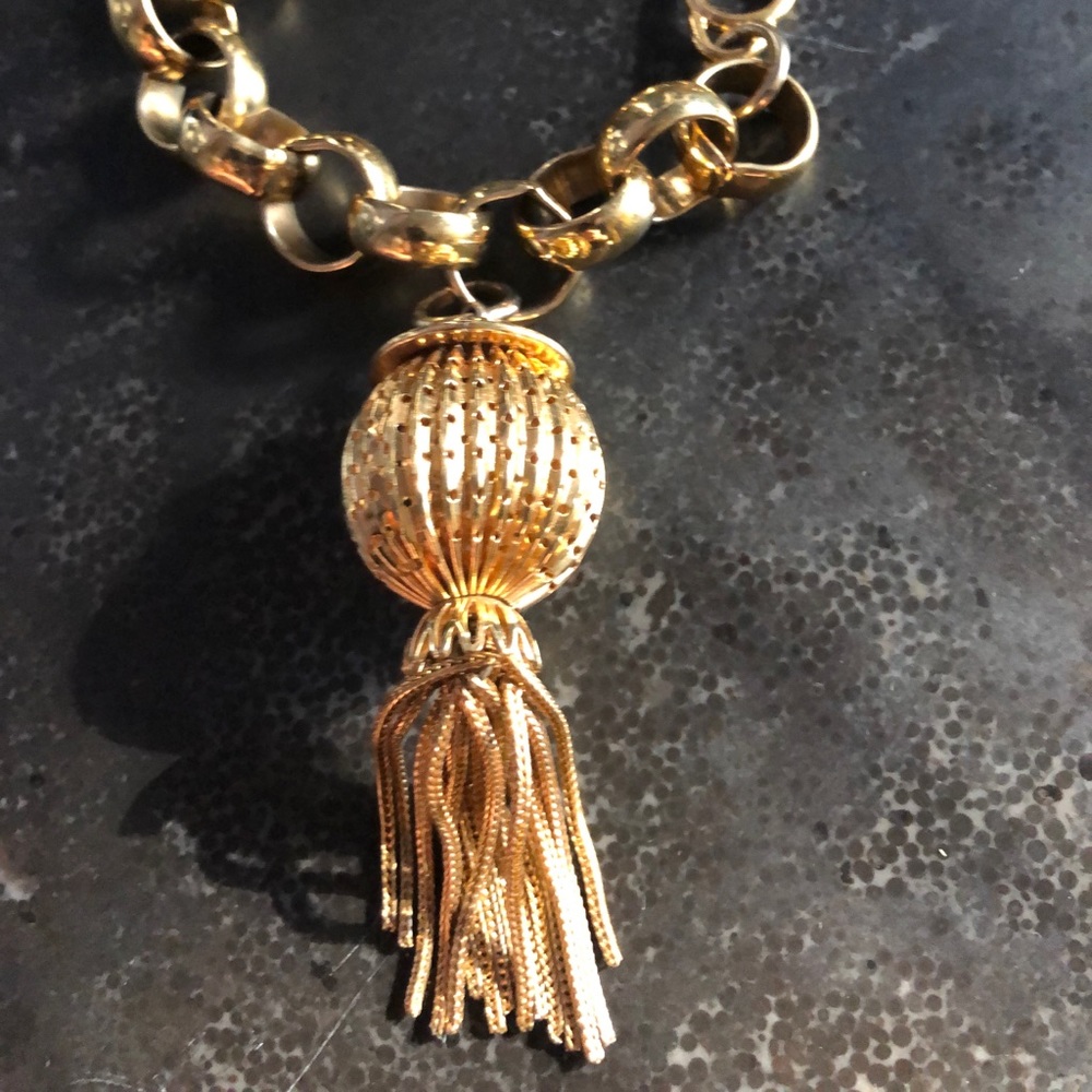 J. Crew Gold Tassel Bracelet
